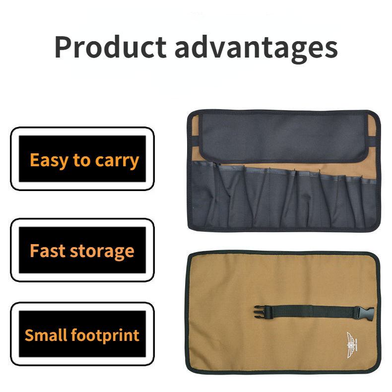 Bolsa organizadora de herramientas, mochila de lona, bolsa de herramientas enrollada, bolsa de herramientas multiusos, organizador de llaves, hombro pequeño
