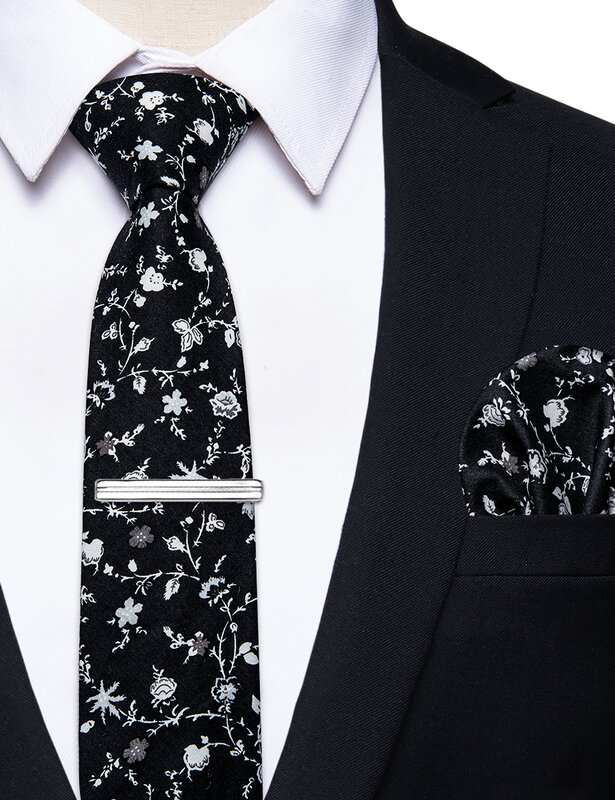 Corbata de algodón 2022 para hombre, corbata Floral de 6 cm, corbatas de alta moda para fiesta de boda, corbatas de oficina delgadas de algodón, corbatas de color oscuro para hombre