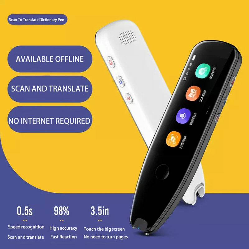 Smart Voice Scan Vertaler Pen Multifunctionele Offline Vertaling Real Time Taal Vertaler Business Travel Buitenland