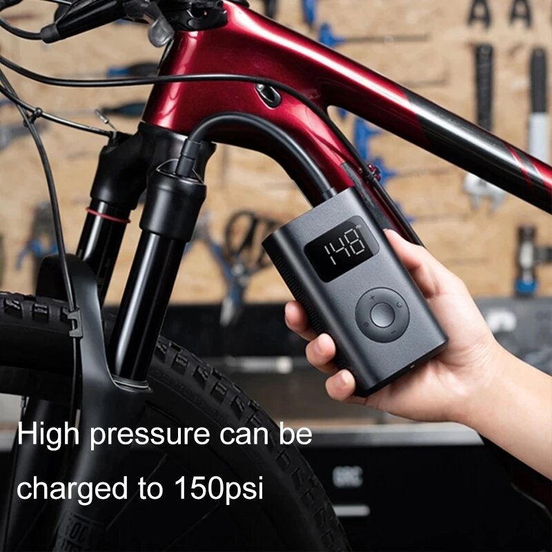 Новинка 2021 г., портативный Электрический воздушный насос Xiaomi mijia 1S, многофункциональный инструмент, воздушный насос для велосипеда, автомоб...