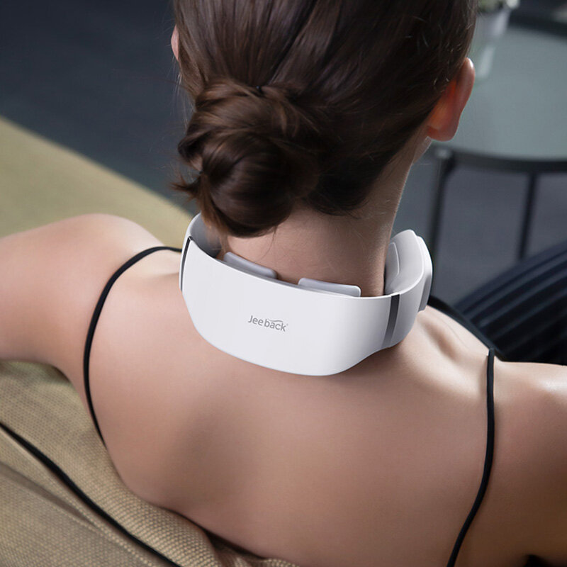 XIAOMI-masajeador eléctrico inalámbrico para cuello y cervicales, herramientas de masaje TENS para aliviar el dolor de cuello, vibrador de 4 cabezales, calefacción, modelo Jeeback G3