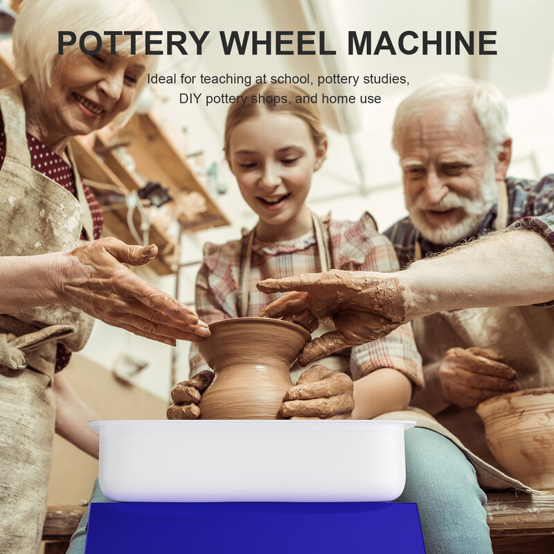 110V/220V Electric Pottery Wheel Ceramic Machine Clay 25CM Diameter Professional DIY Forming Art Work Mould Foot Pedal 8pcs Kits