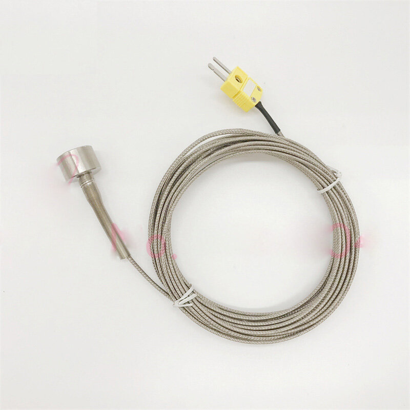 Magnetisches Thermo element Typ k 0 ~ 450 °c Hand oberflächen temperatur sensor Ø 20mm abgeschirmtes Kabel 1-6m mit Miniatur stecker