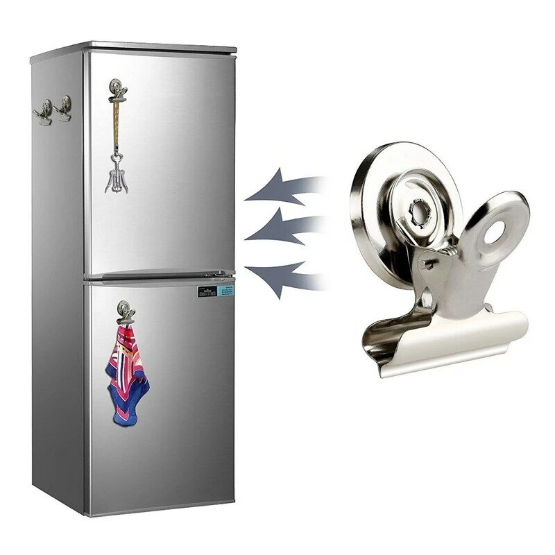 Крепкие неодимовые зажимы для холодильника, магнитные клипсы для настенных записей, сообщений, холодильника, без царапин, 5 шт.