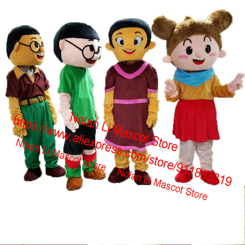High-Quality Adult Cute Boy And Girl Mascot Costume Cartoon Suit Role-Playing Birthday Party Game Advertising Carnival 1290