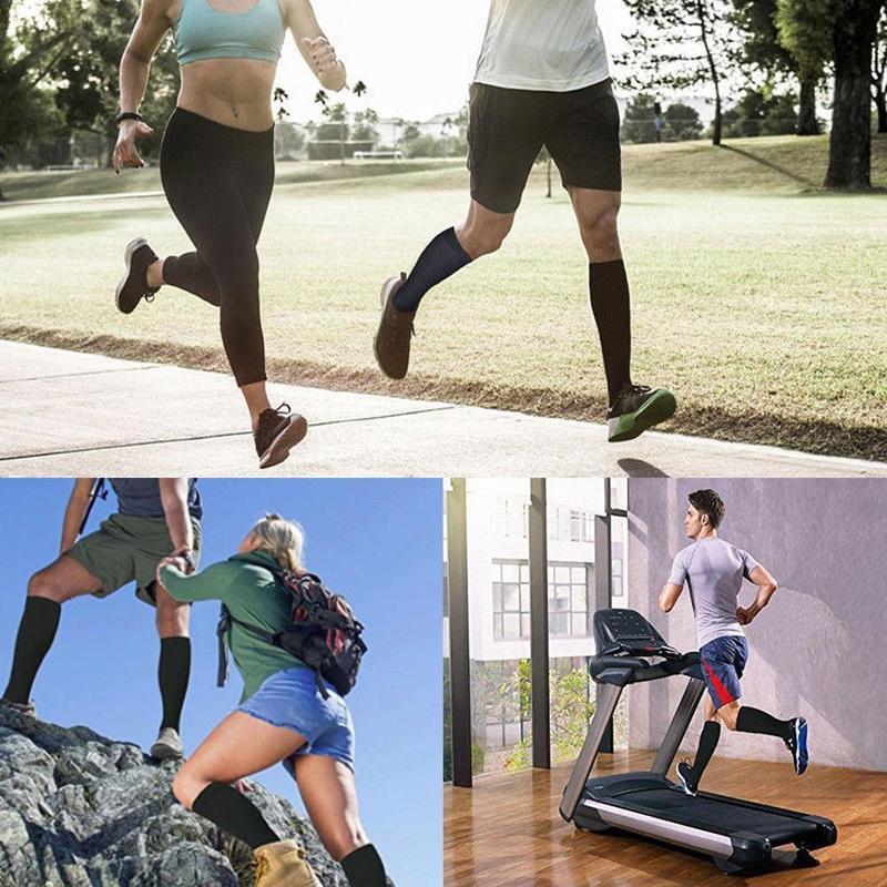 Calcetines deportivos de compresión para hombre y mujer, medias con patrón divertido, punto de globo, presión de piernas, correr, montar, Multicolor