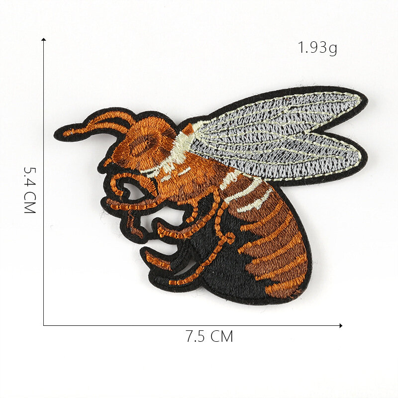 10ชิ้น/ล็อต Bee แมลงชุดสำหรับเสื้อผ้า DIY เหล็กบนแพทช์ปักสำหรับหมวกกางเกงยีนส์สติกเกอร์เย็บบน ...