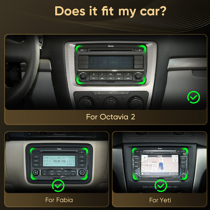 Odtwarzacz multimedialny Ainavi dla Skoda Octavia A5 Yeti Fabia szybkie Radio samochodowe Android 10 Radio samochodowe bezprzewodowe Carplay AI głos DSP48EQ