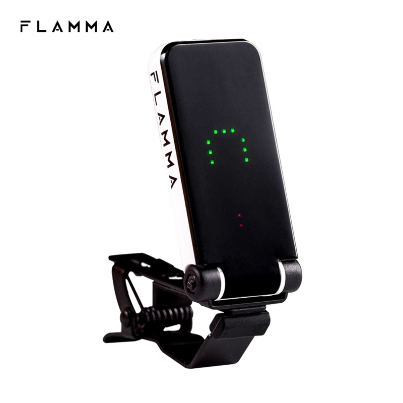 FLAMMA FT01 Clip-On Tuner untuk Gitar Akustik Listrik Bass Ukeles Semua Instrumen Hadiah Natal