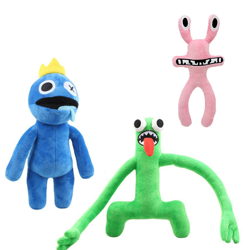 Juguete de peluche de amigos del arco iris para niños, muñeco de personaje de juego de dibujos animados, Kawaii Blue Monster, Animal de peluche suave, juguetes para niños, regalos de navidad