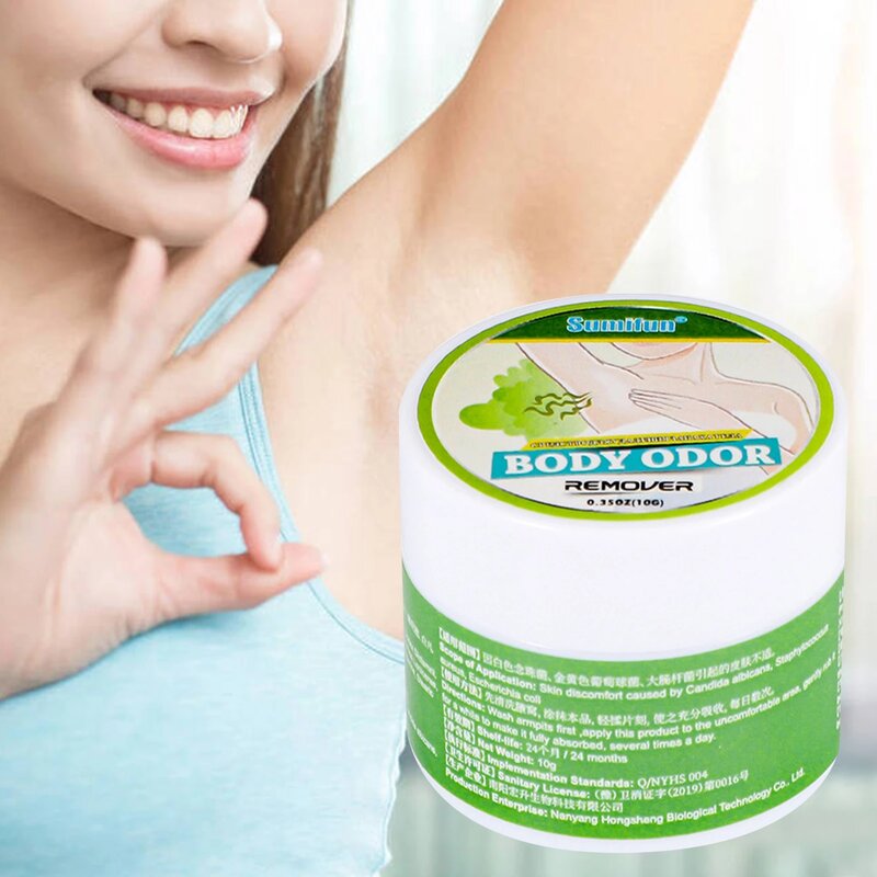 Odore del corpo deodorante per il sudore crema per gli odori ascellari deodorante per il corpo a base di erbe rimozione piedi sudato Aroma duraturo Spray per la cura della pelle 10g