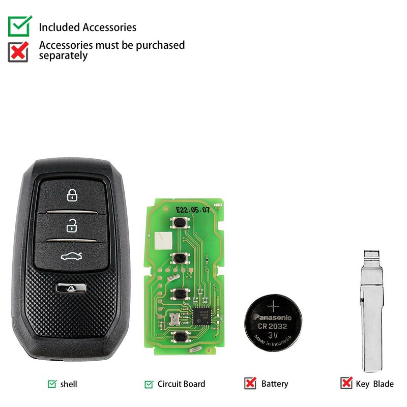 Xhorse XSTO01EN FENG.T Univeral TOY.T Smart Key for Toyota XM38 Support 4D 8A 4A All in One