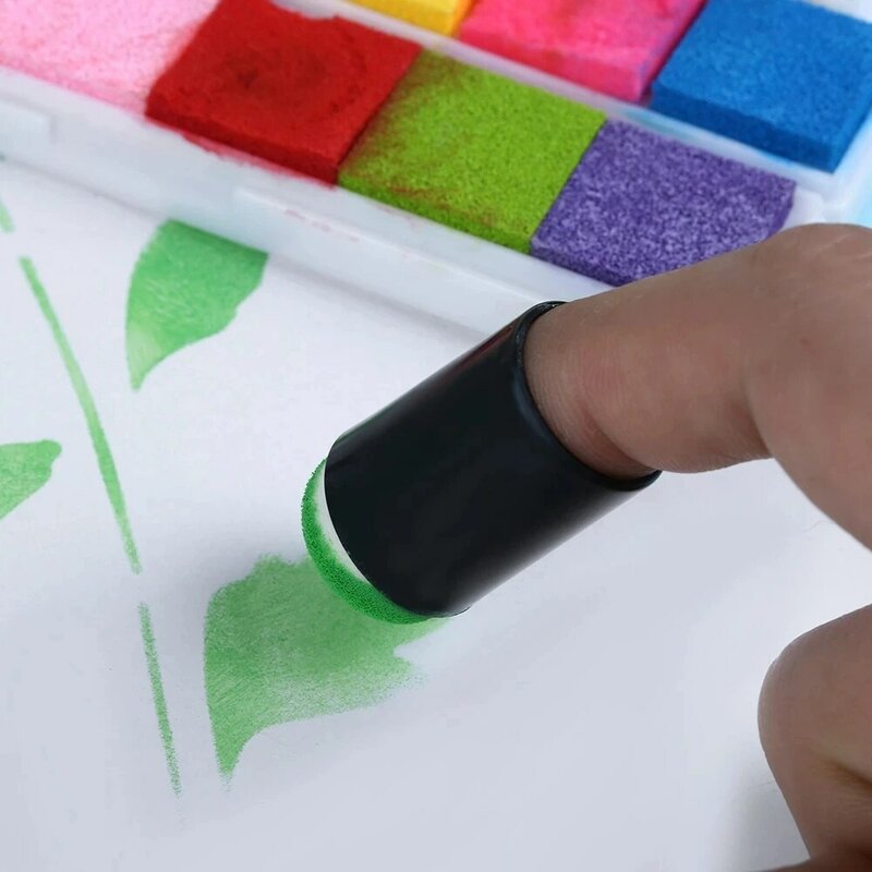 Kawaii Spons Vinger Daubers Foam Schilderij Inkt/Krijt/Inkten/Vlekken Diy Scrapbooking Schilderen Craft Set Schilderen Hand gereedschap