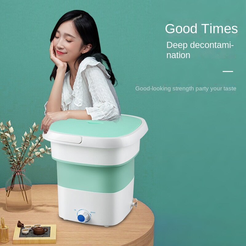 Ha-Leven Verfijnd Semi-Automatische Vouwen Wasmachine Draagbare Praktische Slaapzaal Verhuur Mini Ondergoed Sokken Wasmachine