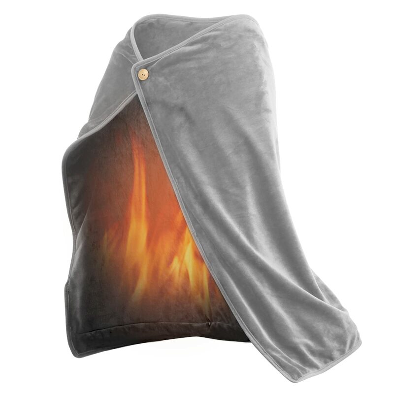 USB ساخنة شال رمي بطانية لوحة التدفئة الكهربائية الفانيلا لبس بطانية رمي كيب قابل للغسل للمنزل مكتب سيارة