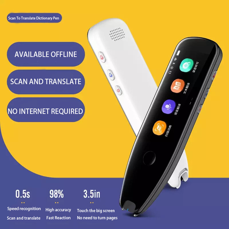 Lápiz traductor de escaneo de voz inteligente, multifunción, traducción sin conexión, en tiempo Real, 112 idiomas, para viajes de negocios al extranjero