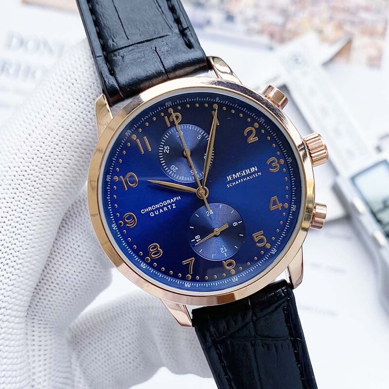 Nuovi orologi da uomo di marca originali orologi classici multifunzione in acciaio inossidabile con data automatica cronografo da lavoro orologi al quarzo AAA