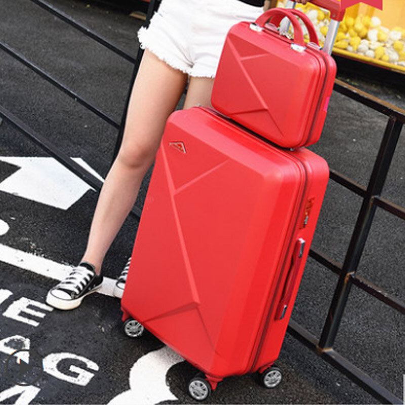 cute suitcase with Cosmetic bag 20/22/24/26/28 inches girl students trolley bag Travel luggage woman rolling suitcase