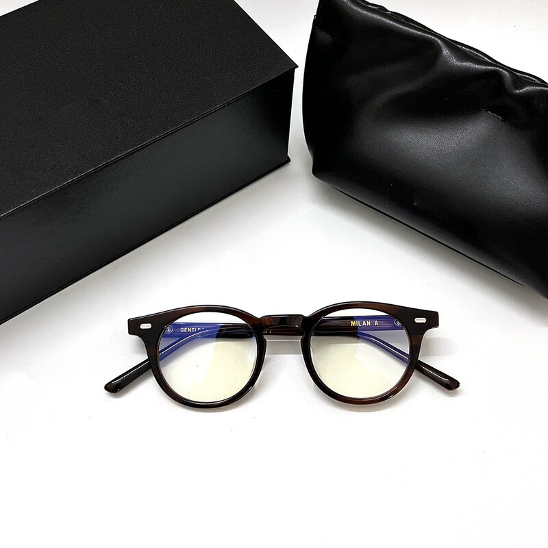 2022 Korea Lembut Milan A untuk Wajah Kecil Optik Bulat Kacamata Frame Wanita Pria Rakasa Membaca Miopia Kacamata Resep