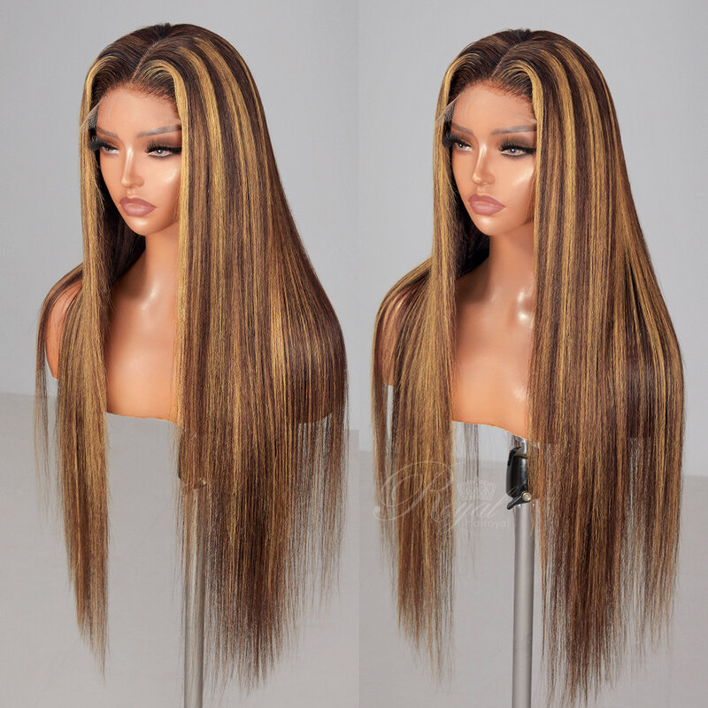 360 prosto koronkowa peruka na przód podkreślić kolorowe ludzkich włosów miód blond 13x 4 peruki typu Lace Front dla kobiet brazylijski dziewiczy włosy Ombre
