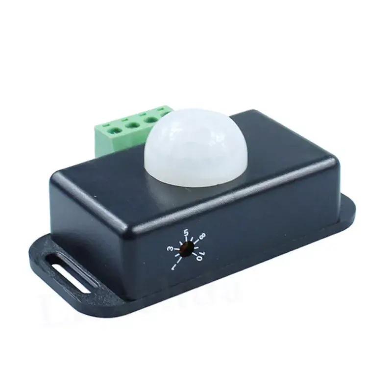 Dc 12v 24v 6a automático ajustável pir sensor de movimento interruptor infravermelho ir detector módulo interruptor de luz para lâmpada de luz de tira led