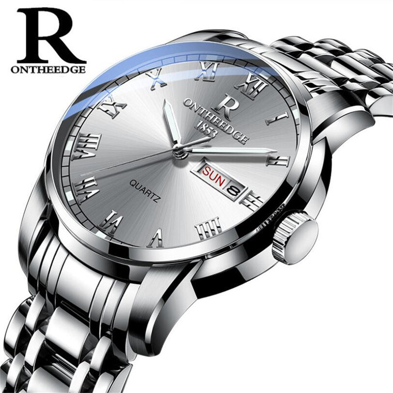 2022 Men Watches Auto Date Waterproof Sports Watches Stainless Steel watch Luxury Top Brand Watch Flywheel Rotating Quartz Watch