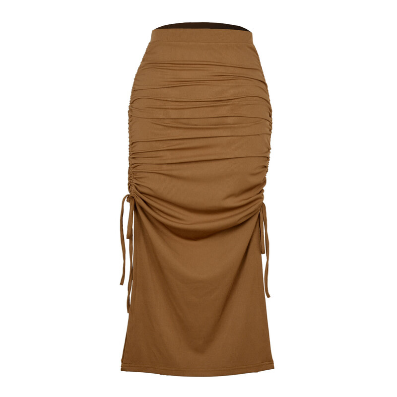 Женские юбки с разрезом 2022, плиссированные, на бретельках, Сексуальные облегающие бедра платья