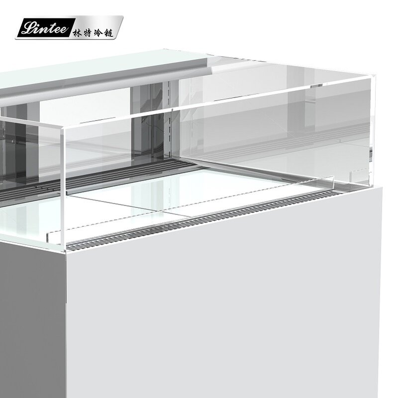 Padaria de vidro transparente refrigerado armário comercial geladeira vitrine exibição frigorífico para sobremesa pastelaria bolo