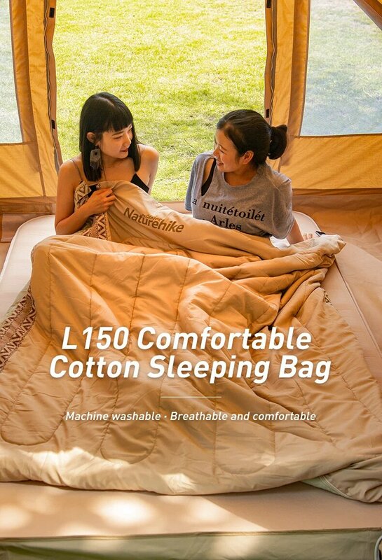 Youpin L150ถุงนอนอัพเกรดน้ำหนักเบากันน้ำ3ฤดูการท่องเที่ยวเสื่อระบายอากาศผ้าฝ้ายผู้ใหญ่