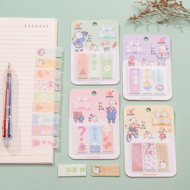 Kawaii Memo Pads Bookmarks Note Paper Cute Memo Sticky for Office Learning Notes Memo Pads School Supplies Stationery