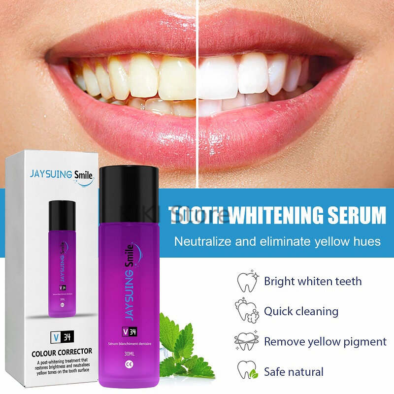 Teeth Whitening Serum Tooth Essence Powder Whitening Toothpaste Remove Teeth Smoke Stains Plaque Oral Hygiene Tool Cleaning Care