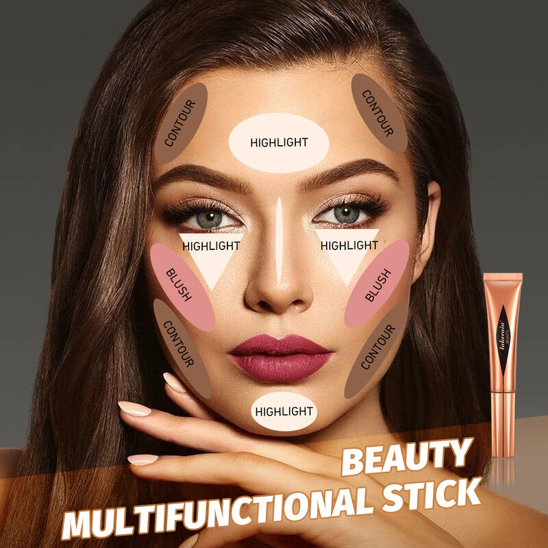 Multi-função de destaque líquido blush eyeshadow bochechas maquiagem caneta almofada aplicador rosto pigmento blush cosméticos maquiagem ferramenta