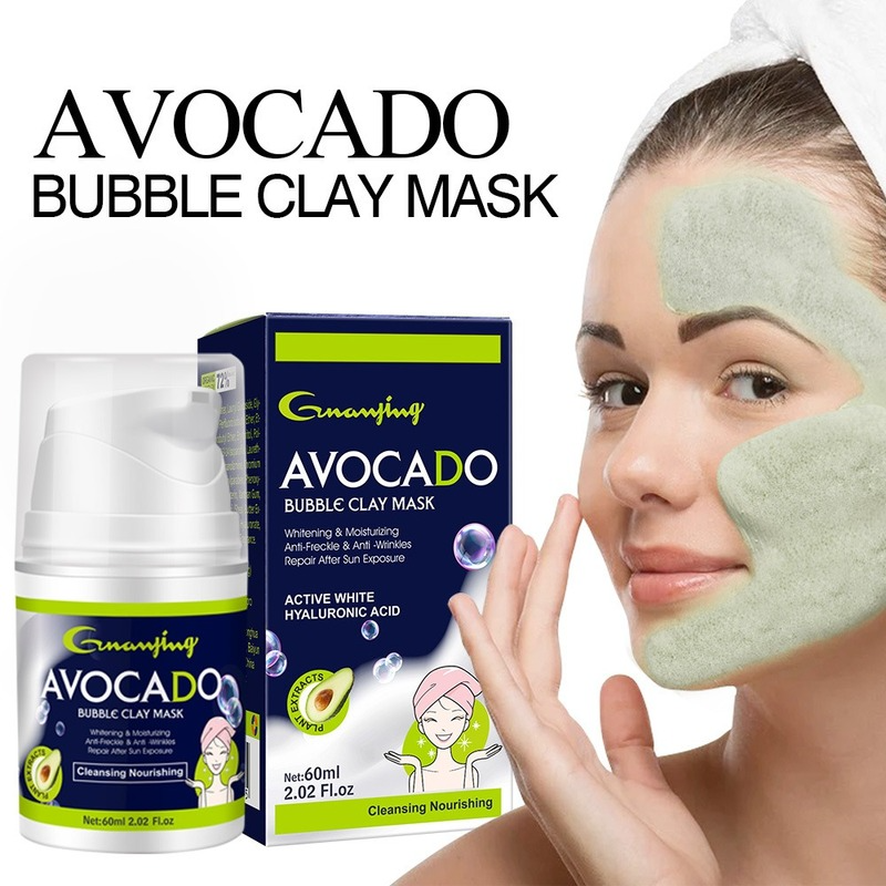 Máscara de lama de limpeza profunda da bolha da manteiga de karité máscara de lama facial cravos de limpeza dos poros