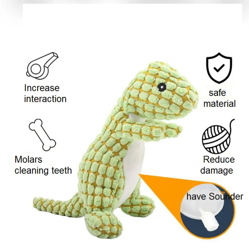 LMC Plush Dog Toy Animals Shape Bite Resistant Squeaky Toys Puppy Squeaky Chew Bite Resistant Toy Dog Toys For Small Dogs Pets