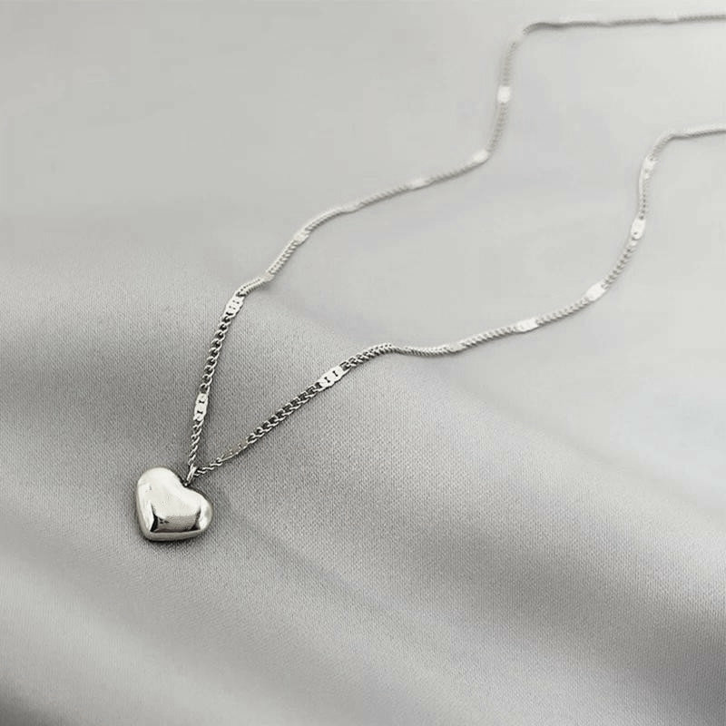 Nova cruz-fronteira casal cavicle corrente geométrica coração-em forma de luz de luxo temperamento simples doce amor pingente colar jóias