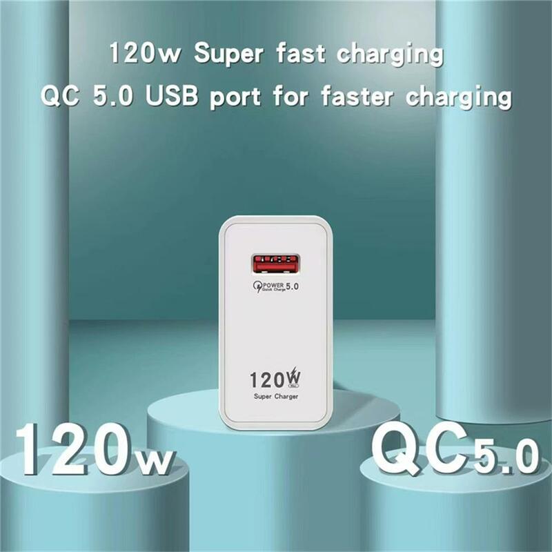 Uk 62g Fast Charging Quick Plug 120w Super Flash Charge Usb Charging Head Travel Must-have Multiple Specifications Available
