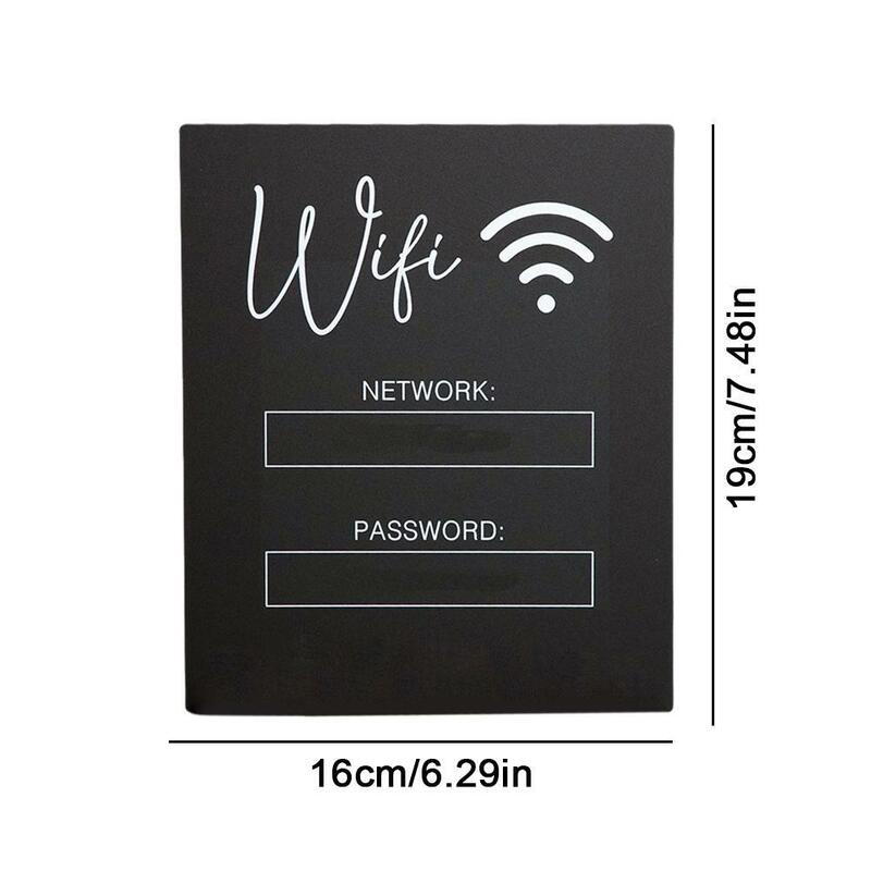 Stiker Tanda WiFi Cermin Akrilik untuk Tempat Umum Toko Rumah Tulisan Tangan Akun dan Kata Sandi Wifi Tanda Papan Pemberitahuan K9I4