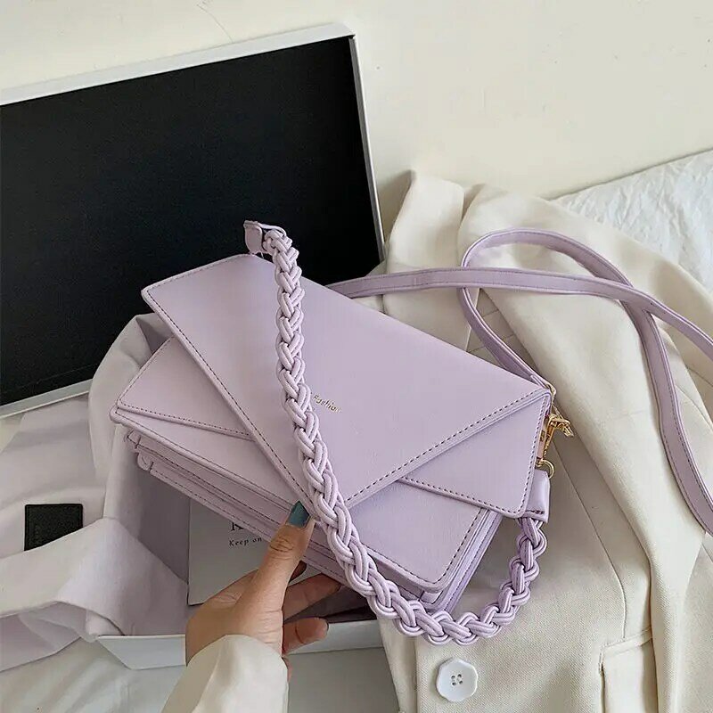MBTI Luxurious Solid Color Crossbody Bag Ladies 2023 Summer Fashion Texture Versatile Shoulder Bag for Women