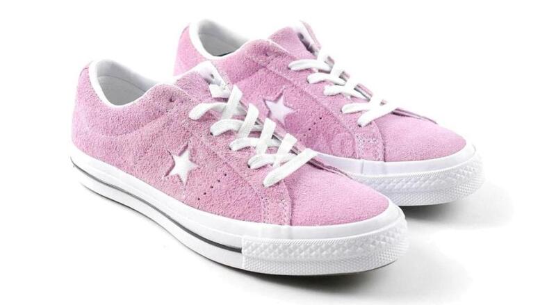 Original converse uma estrela ox homens e mulheres unisex clássico baixa luz tênis de skate alta qualidade rosa sapatos planos