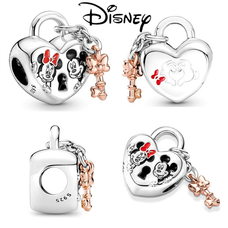 Neue 925 Sterling Silber Disney Mickey Mutter Minnie Clip Stitch Charms Perle fit Original Pandora Armbänder Charme DIY Frauen Schmuck