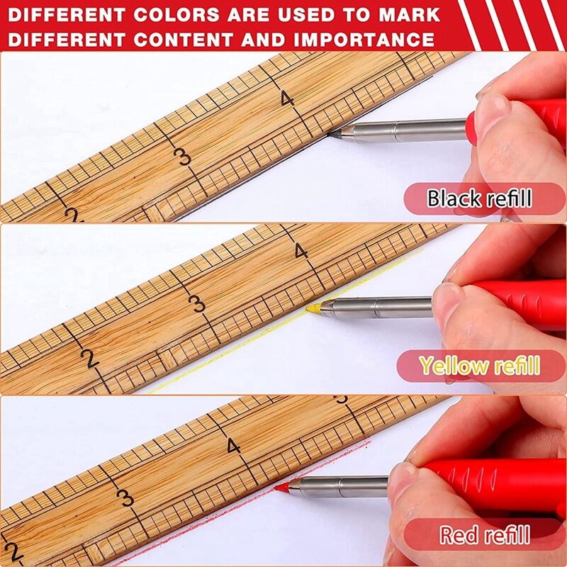 36 조각 건식 흑연 리필, 2.8 Mm 건식 연필 리필, 견고한 목수 연필 용 기계식 연필 리필