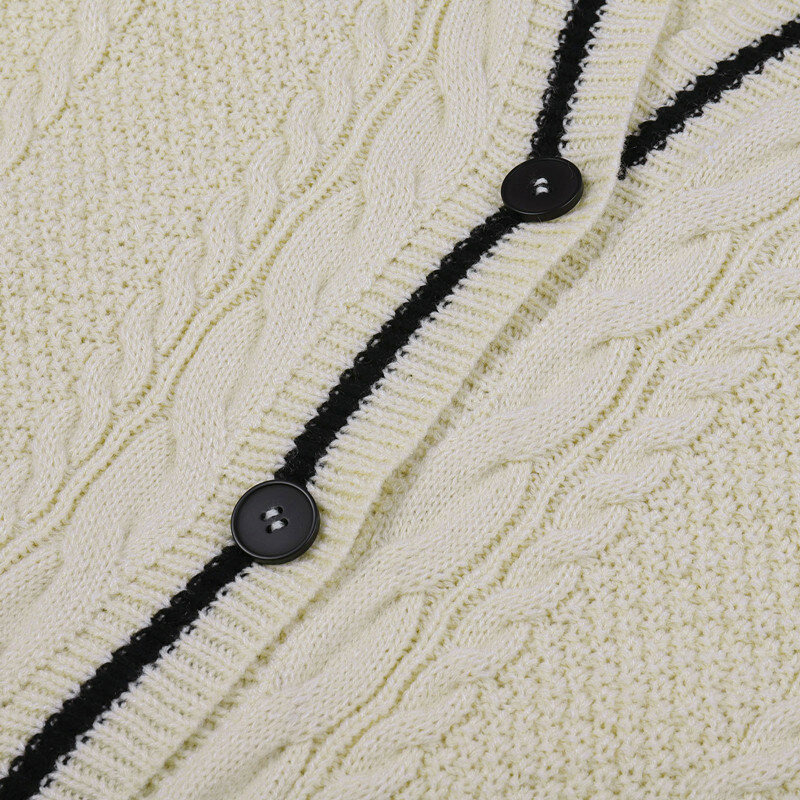 女性のためのルーズフィットのスター刺embroidery,流行のVネックセーター,暖かくファッショナブルなカーディガン,2022