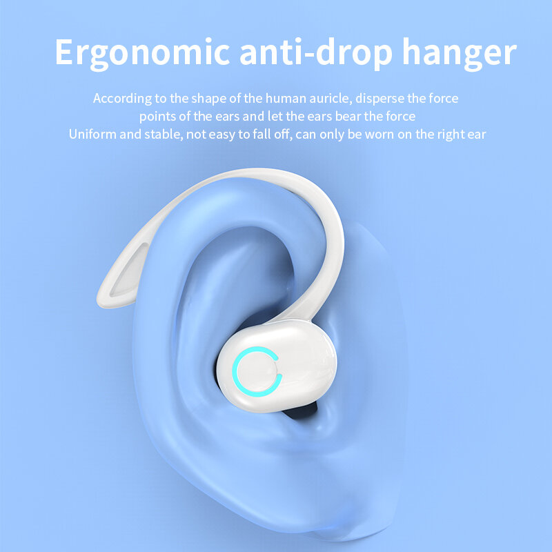 سماعات بلوتوث 5.2 خطاف للأذن سماعة أذن لاسلكية رياضية داخل الأذن سماعات مقاومة للمياه سماعة ستيريو هاي فاي مع ميكروفون للهواتف الذكية