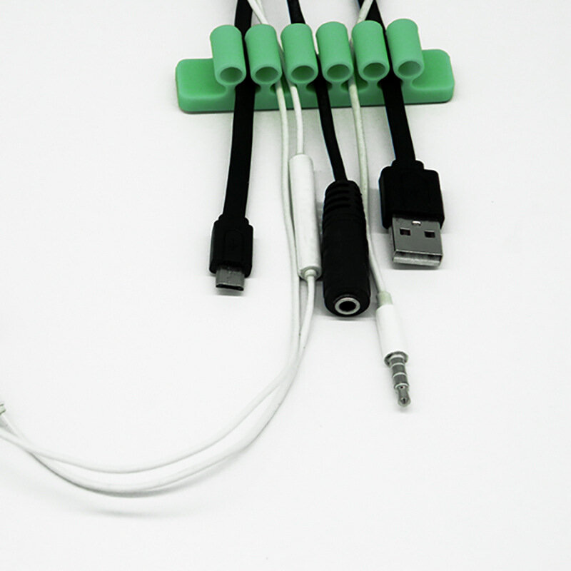 2 шт. многопортовый обмоточный шнур для управления кабелем для передачи данных держатель-пряжка для рабочего стола анти-обмотка гарнитура К...