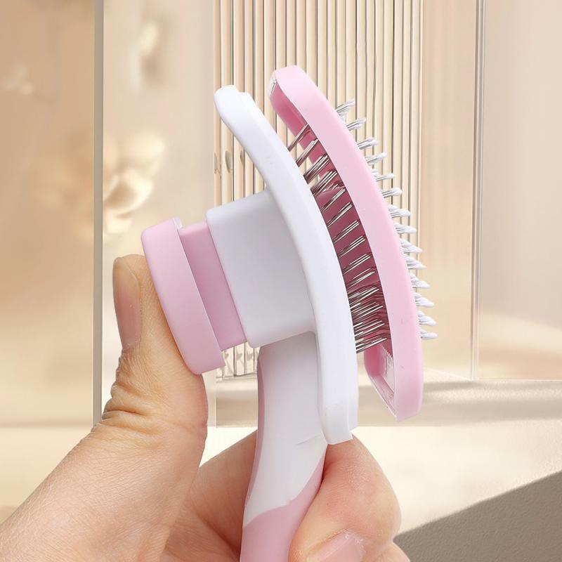 Pet Grooming Routine Self-Cleaning Cat Shedding Comb Pet Comb Automatic Hair Removal Comb For Cats Dogs