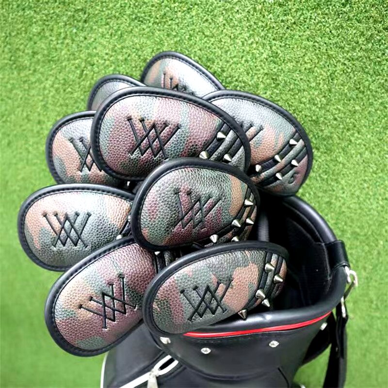 Golf Iron Head Cover ANEW New Style Rivet PU Fashion Golf Iron Cover 4-P 9 Pcs Rainproof And Dustproof Free Shipping