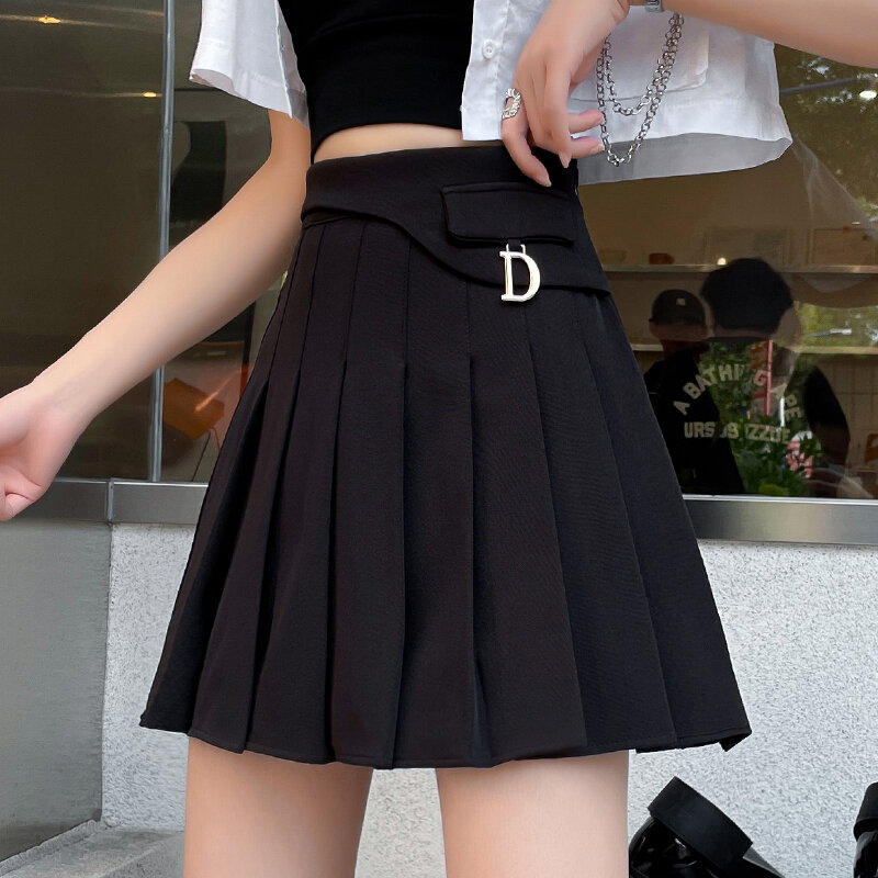 In the summer of 2022, the new high-waisted pleated skirt skirt skirt is irregular and thin. A-shaped short skirt 6612j,327-8