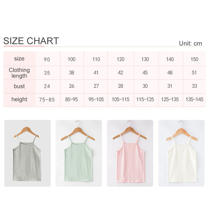 Girls Casual Vest Children Summer Clothing Kids Baby Girls Sleeveless Tops Solid Color Breathable T-shirt Tee Toddler Girl Top
