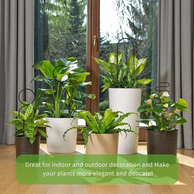 Traliccio in metallo piccolo da 4 pezzi per piante in vaso, traliccio per piante rampicanti da interno, traliccio per palo di supporto per piante
