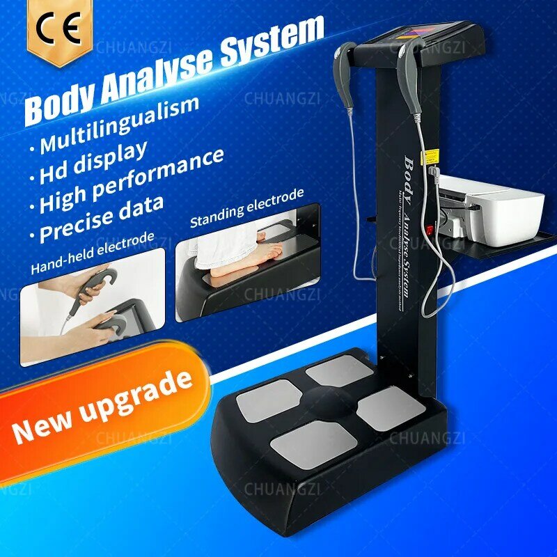 Kwantum 8 Elektroden Gymnastiekgebruik Apotheek Gezondheidsvetmeting Analyzer Stand Lichaamssamenstelling Analyzer Bmi Bio-Impedantie Machine